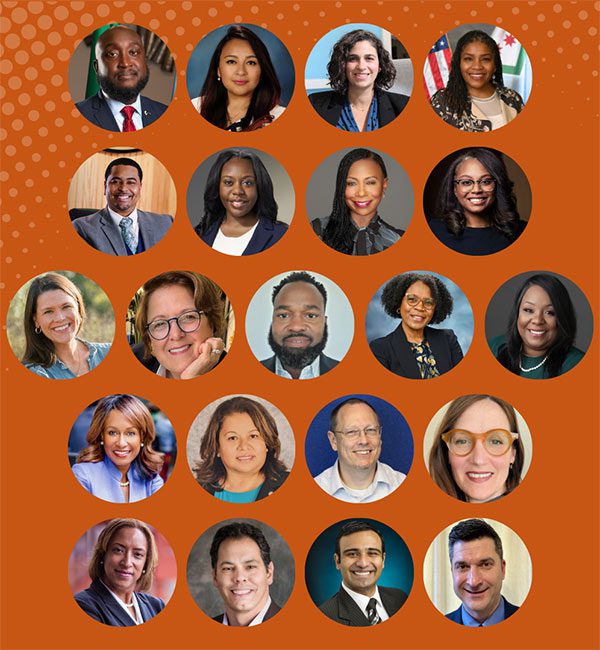 Pictured from left to right: (row 1) Dr. Marcus Alexander, Representative Dagmara Avelar, Lauren Barone, Denise Barreto, (row 2) Nathaniel George Booker, Asia Canady, Dr. Bonita Carr, Candis Castillo, (row 3) Molly Cullum, Karen G. Foley, Cory Gold, Senator Adriane Johnson, (row 4) Dr. Gina Lathan, Jennifer Mason, Elizabeth Ojeda-Jimenez, Sean Park, Mary Joly Stein, (Row 5) Judge Lisa Michelle Taylor, Dominic Tocci, Shreepada Tripathy,Robert Vickery