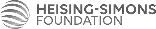 A grayscale logo for the Heising simons foundation.